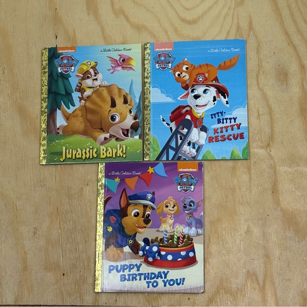 PAW Patrol Little Golden Books Set of 3 Hardcover Kids Storybooks